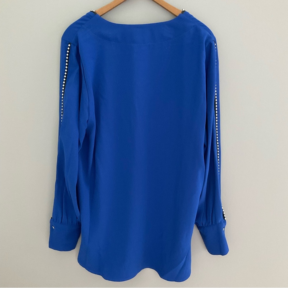 Alberto Makali, size L, cobalt blue long-sleeve top, NWT - Picture 4 of 9